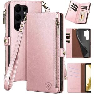 XcaseBar for Samsung Galaxy S24 Ultra Wallet case with Zipper Credit Card Holder
